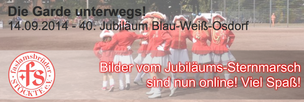 Die Garde beim Jubiläum von Blau-Weiß-Osdorf