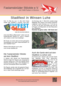 Faslamsbrüder Stöckte und Garde beim Winsener Stadtfest