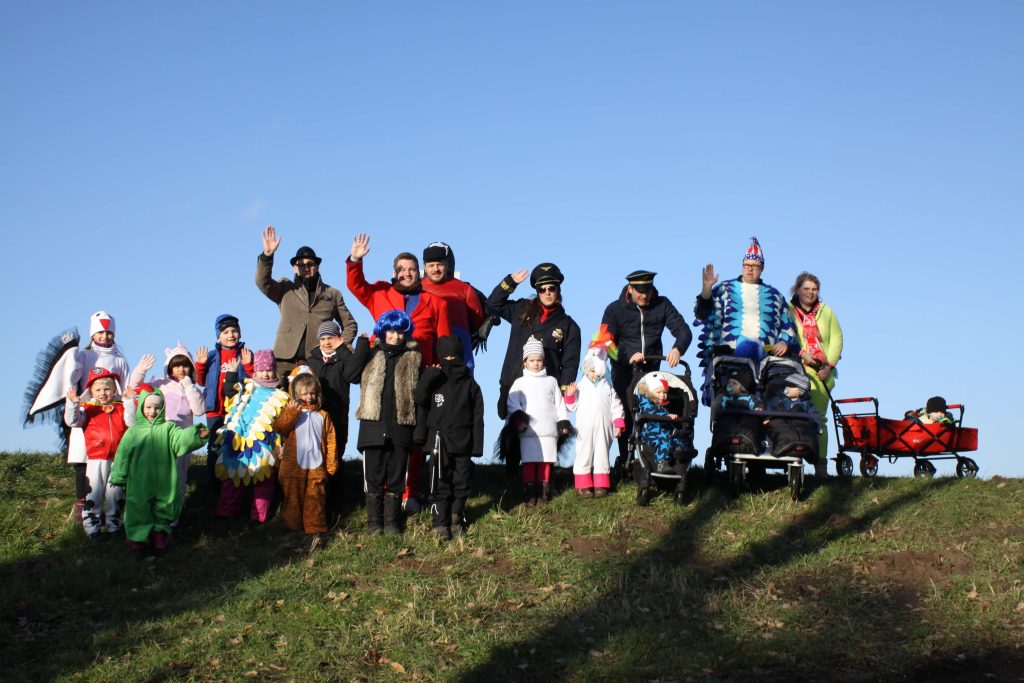 Das Kinderschnorren 2018, die nächste Generation hält die Faslamsfahne hoch